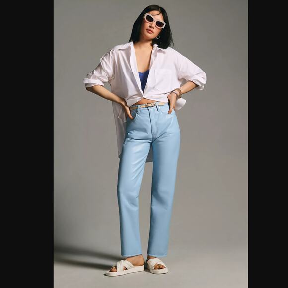 Frame Le High 'N' Tight Straight-Leg Pants - 28 Waist New - Picture 1 of 8